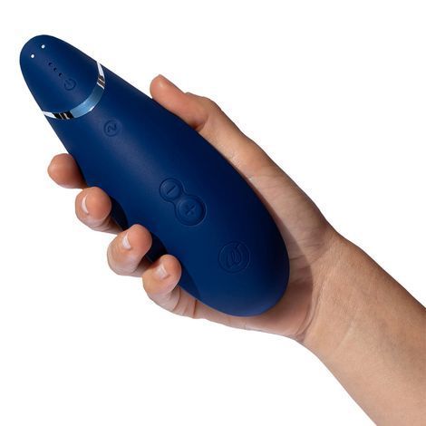 Основне фото Вакуумний кліторальний стимулятор Womanizer Premium 2 темно-синій 15,5 см