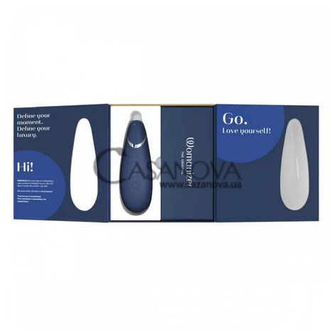 Основне фото Вакуумний кліторальний стимулятор Womanizer Premium 2 темно-синій 15,5 см
