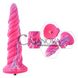 Дополнительное фото Фаллоимитатор для секс-машин Hismith 10.12" Silicone Dildo Rose Monster Series розовый с фиолетовым 25,7 см