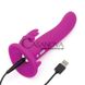 Дополнительное фото Страпон-кролик с вибрацией Rechargeable Vibrating Strap-On Harness Set фиолетовый 17,8 см