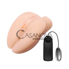 Основное фото Двойной мастурбатор-вагина и анус с вибрацией Realistic Feel Little Butt BM-009096 телесный