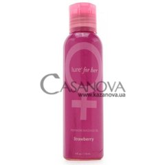 Основне фото Масажна олія з феромонами Lure for Her Pheromone Massage Oil полуниця 118 мл