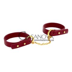 Основне фото Наручники Upko Luxury Italian Leather Thin Handcuff Bracelets червоні