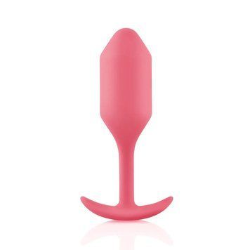 Основное фото Анальная пробка со смещённым центром тяжести b-Vibe Snug Plug 2 розовая 11,5 см