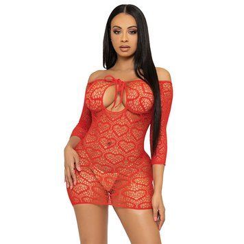 Основное фото Платье Leg Avenue Modern Love Heart Net Dress красное