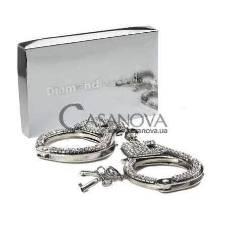 Основне фото Наручники Diamond Handcuffs зі стразами сріблясті