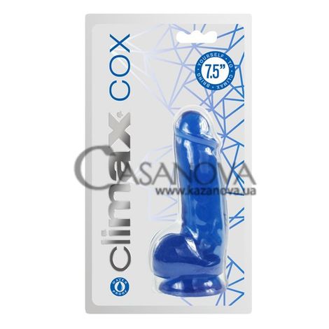 Основне фото Фалоімітатор Climax Cox Colossal Cock Bawdy Blue синій 19 см