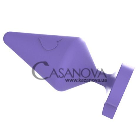 Основное фото Анальная пробка MisSweet Small Luv Heart Plug фиолетовая 8,8 см