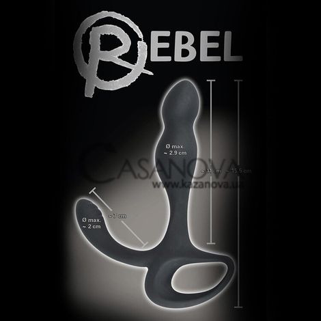 Основное фото Массажёр простаты Rebel Plug with Perineum Stimulator чёрный