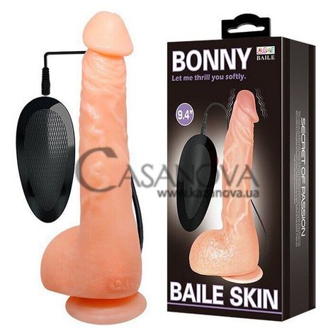 Основне фото Вібратор на присосці Bonny Baile Skin тілесний 24 см