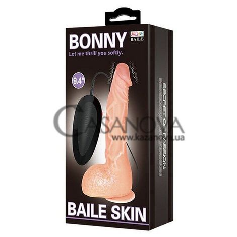 Основное фото Вибратор на присоске Bonny Baile Skin телесный 24 см