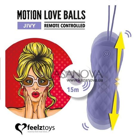 Основне фото Віброяйце Feelztoys Motion Love Balls Jivy пурпурне