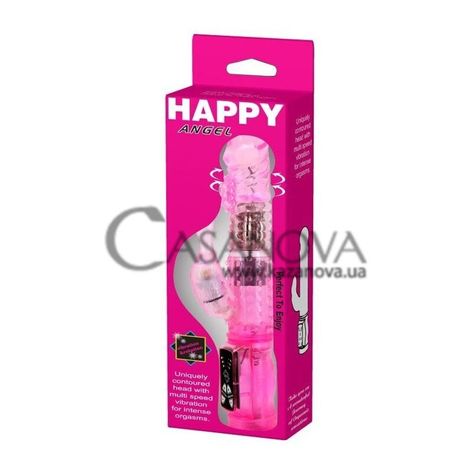 Основное фото Rabbit-вибратор с ротацией Happy Angel BW-037017 розовый 22 см