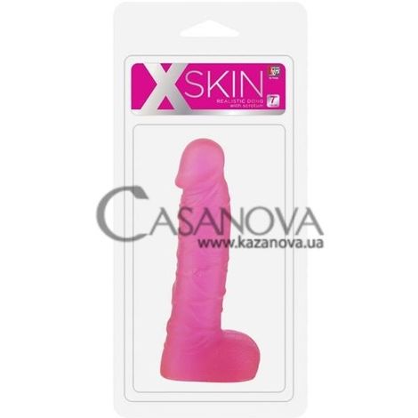 Основное фото Фаллоимитатор XSkin Realistic Dong розовый 14 см