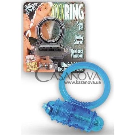 Основное фото Кольцо с вибрацией Soft Cock Ring голубое