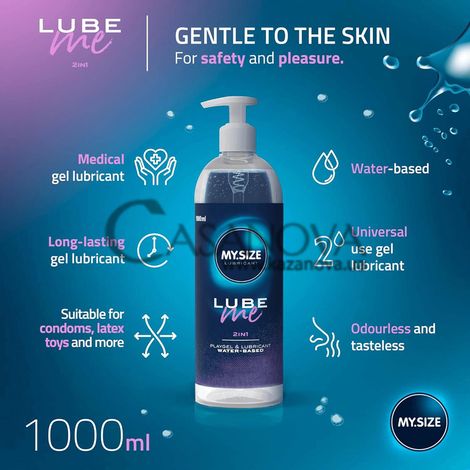 Основное фото Лубрикант и массажный гель My.Size Lube Me 2in1 1000 мл