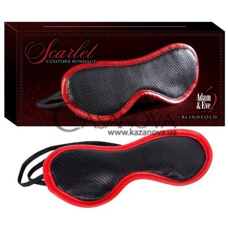 Основное фото Маска на глаза Adam&Eve Scarlet Couture Blindfold чёрно-красная