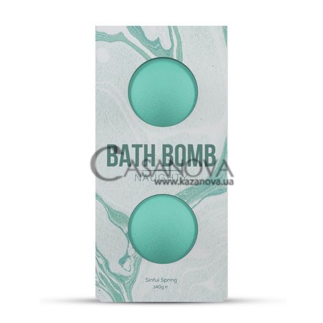 Основне фото Набір бомбочок для ванн Bath Bomb Naughty Sinful Spring блакитний півонії, фіалки, вербена 140 г