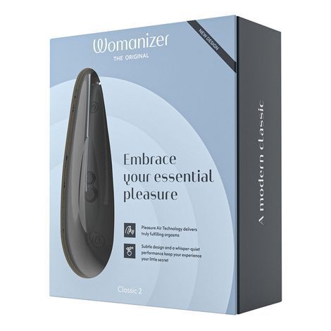 Основное фото Вакуумный клиторальный стимулятор с насадкой Womanizer Classic 2 чёрный 15,5 см