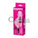 Дополнительное фото Rabbit-вибратор с ротацией Happy Angel BW-037017 розовый 22 см