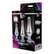 Додаткове фото Набір анальних пробок Pleasure Plug Set Gleaming Love сріблястий з прозорим