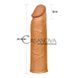 Додаткове фото Подовжувальна насадка Pleasure X-Tender Penis Sleeve коричнева 16,5 см