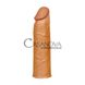 Дополнительное фото Удлиняющая насадка Pleasure X-Tender Penis Sleeve коричневая 16,5 см