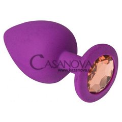 Основное фото Анальная пробка Crystal Purple Silicone Citrine L сиреневая 9 см