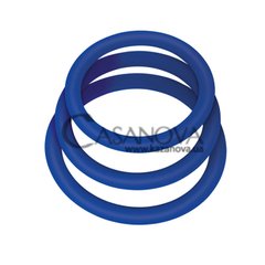 Основне фото Набір ерекційних кілець Zolo Classic Stretchy Silicone Cock Ring синій