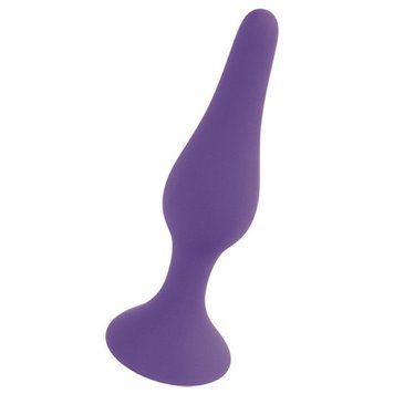 Основне фото Анальна пробка на присосці Boss Silicone Black Plug L фіолетова 12,5 см