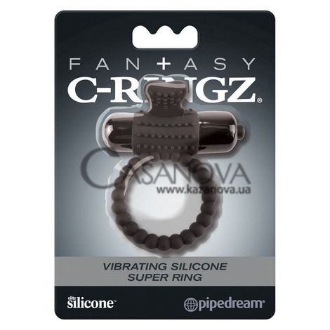 Основное фото Виброкольцо Fantasy C-Ringz Vibrating Silicone Super Ring чёрное