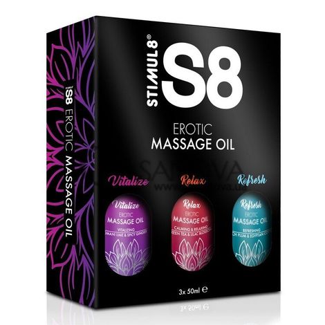 Основне фото Набір з 3 масажних масел Erotic Massage Oil 150 мл