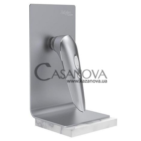 Основне фото Вакуумний кліторальний стимулятор Satisfyer Luxury High Fashion сріблястий 16 см