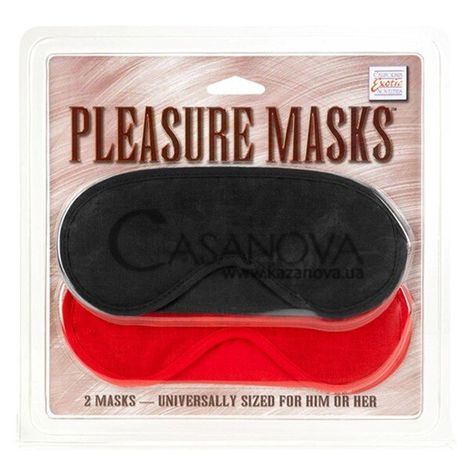 Основное фото Комплект из 2 масок на глаза California Exotic Novelties Pleasure Masks чёрно-красный
