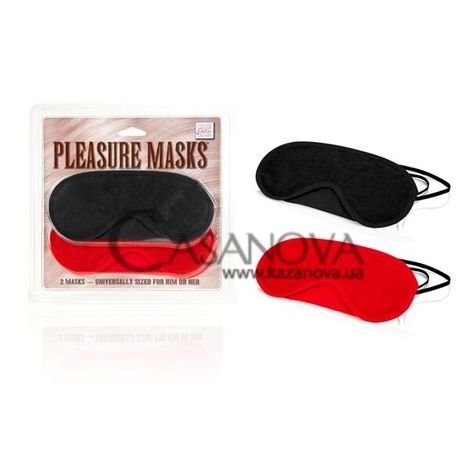 Основне фото Комплект з 2 масок на очі California Exotic Novelties Pleasure Masks чорно-червоний