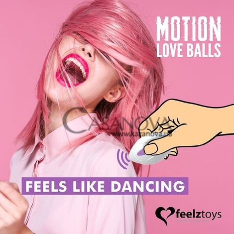Основне фото Віброяйце Feelztoys Motion Love Balls Twisty фіолетове
