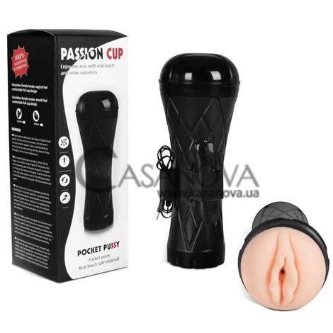 Основне фото Мастурбатор-вагіна з вібрацією Passion Cup Pocket Pussy тілесний