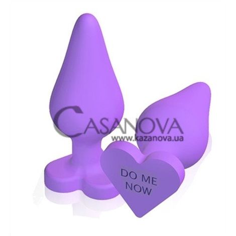 Основное фото Анальная пробка Naughty Candy Heart Do Me Now фиолетовая 9 см