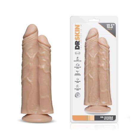 Основне фото Подвійний фалоімітатор Dr. Double Stuffed тілесний 26,7 см