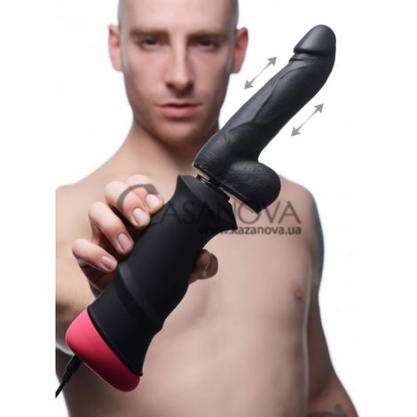 Основное фото Секс-машина Xr Brands Mega-Pounder Hand-Held Thrusting Dildo чёрная 35,5 см