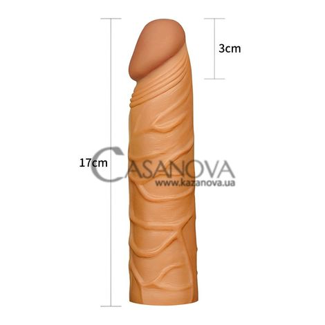 Основное фото Удлиняющая насадка Pleasure X-Tender Penis Sleeve коричневая 17 см