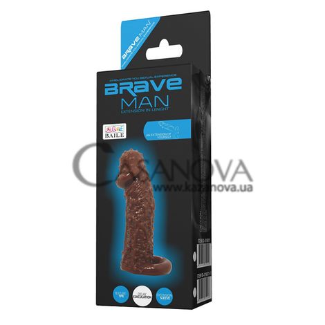 Основне фото Подовжуюча насадка Lybaile Brave Man BI-016013 коричнева 13 см
