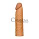 Додаткове фото Подовжувальна насадка Pleasure X-Tender Penis Sleeve коричнева 17 см