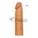 Дополнительное фото Удлиняющая насадка Pleasure X-Tender Penis Sleeve коричневая 17 см