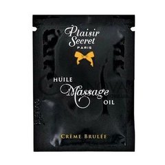 Основне фото Пробник масажної олії Plaisirs Secrets Huile Massage Oil Creme Brulee крем-брюле 3 мл