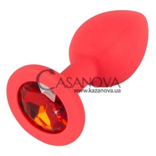 Основное фото Анальная пробка Colorful Joy Jewel Red Plug Small красная 7,2 см