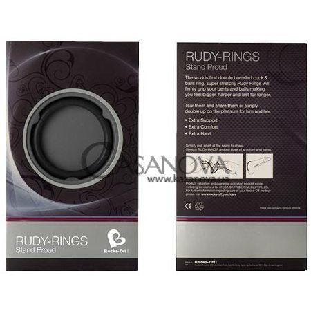 Основное фото Эрекционное кольцо Rocks-Off Rudy-Rings чёрное