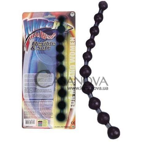 Основное фото Анальные бусы Jumbo Jelly Thai Beads чёрные 28 см