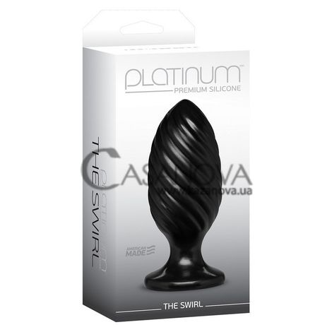 Основное фото Анальная пробка Platinum Premium Silicone The Swirl чёрная 13 см