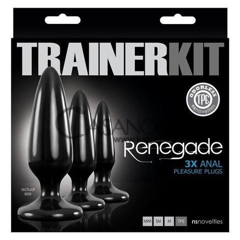 Основное фото Набор анальных пробок Trainer Kit Renegade 3x Anal Pleasure Plugs чёрный